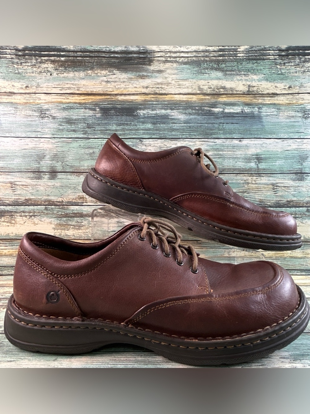 Born Oxford Shoes Mens Size 12M Brown Leather Lace Up